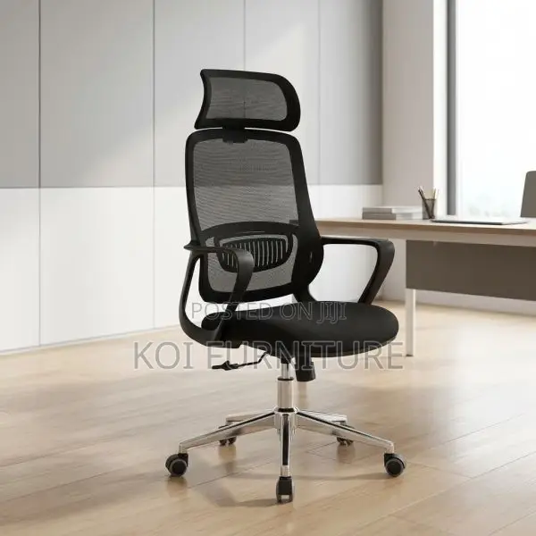 Office Chair : Black Halley High Back Ergonomic Office Chair