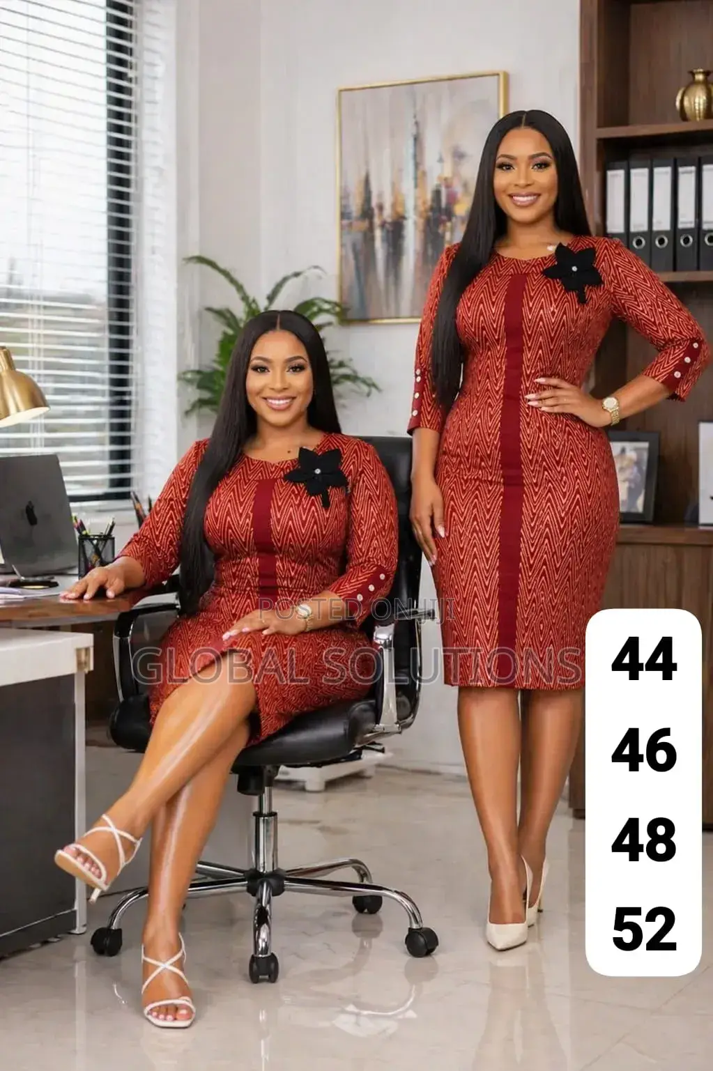 Elegant Knee-Length Office Dresses