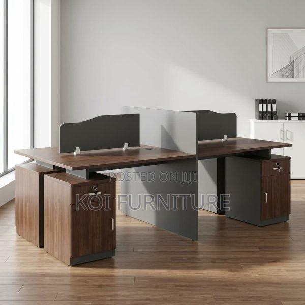 Office Desk : Modern 2-Way Office Workstation - thumbnail 3