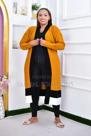 Free-Size Long Knit Kimono Sweater/Cardigan
