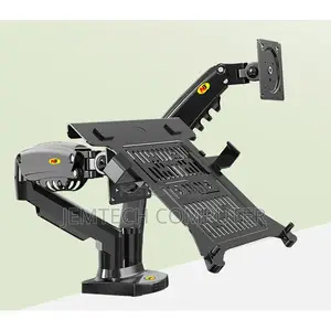 North Bayou F160-Fp Dual-Arm Monitor Mount Laptop Tray 12-17 Inch