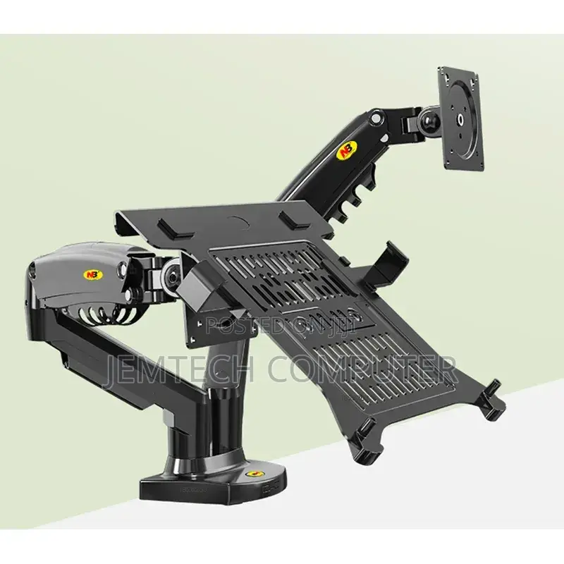 North Bayou F160-Fp Dual-Arm Monitor Mount Laptop Tray 12-17 Inch