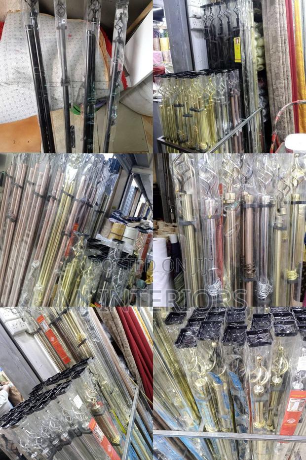 Imported Curtain Rods Available in Gold and Silver