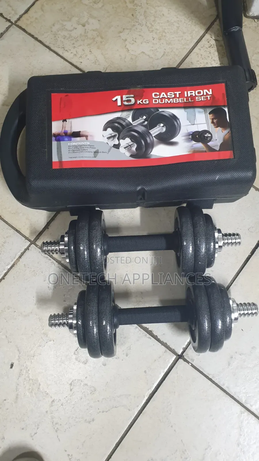 15kg Chrome Adjustable Dumbbell Set With Case
