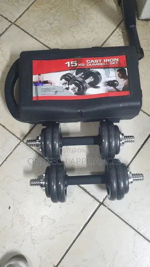15kg Adjustable Chrome Plated Dumbell Weight Set