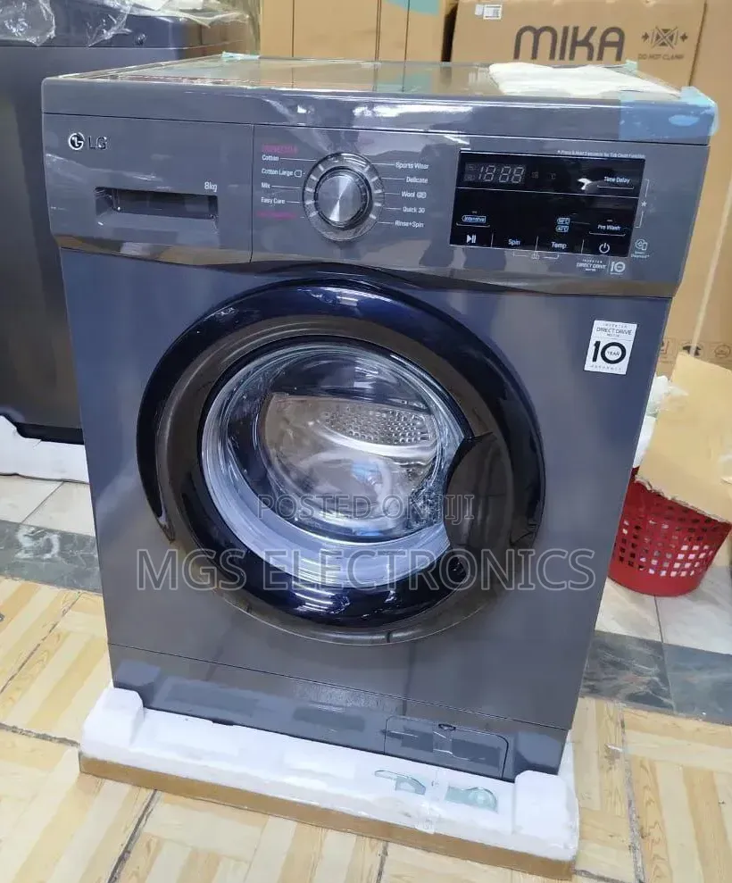 Lg 8kg Front Load Washing Machine (F4j3tyg6j) Wash and Spin