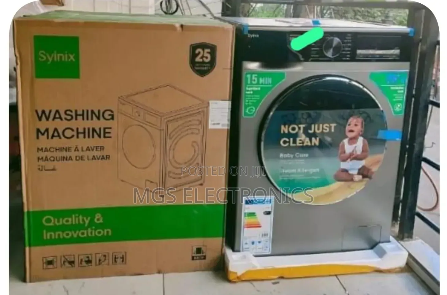 Syinix 12kg Front Load Wash and Spin Washing Machine