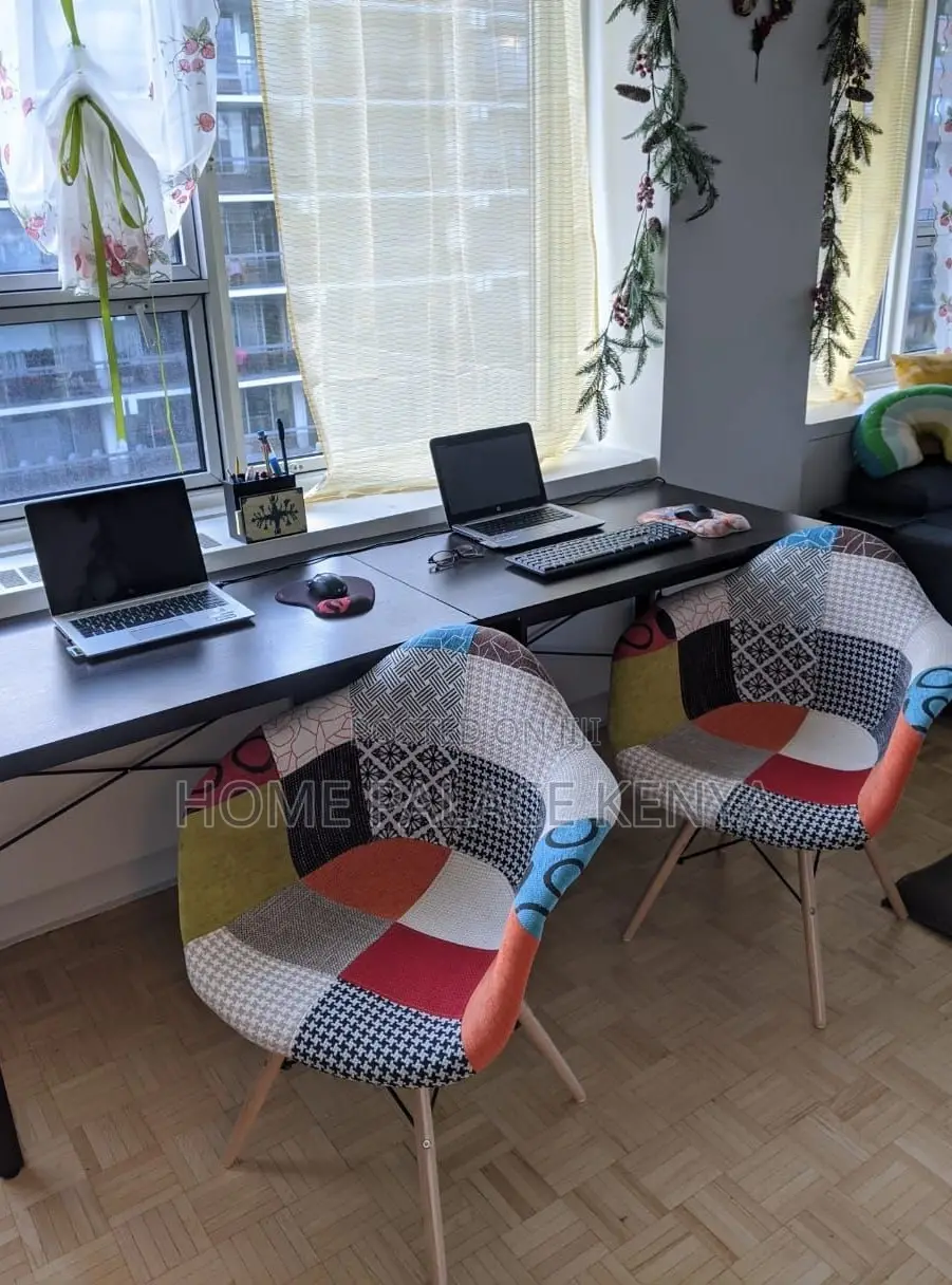 Lounge Chair: Eames Style Fabric Chair With Colourful Upholstery