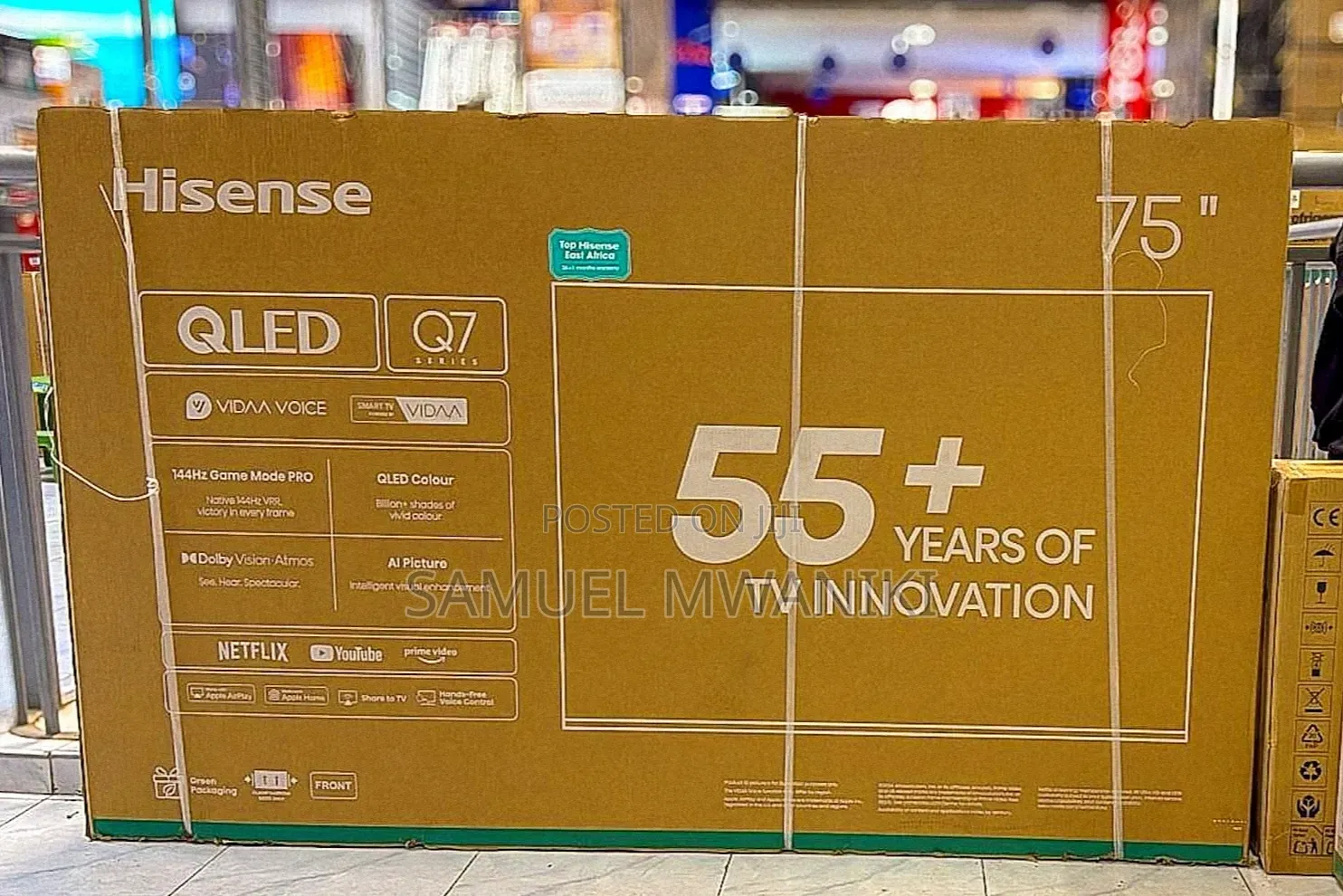 Hisense 75" Qled Uhd Smart Tv Latest Model Frameless Screen