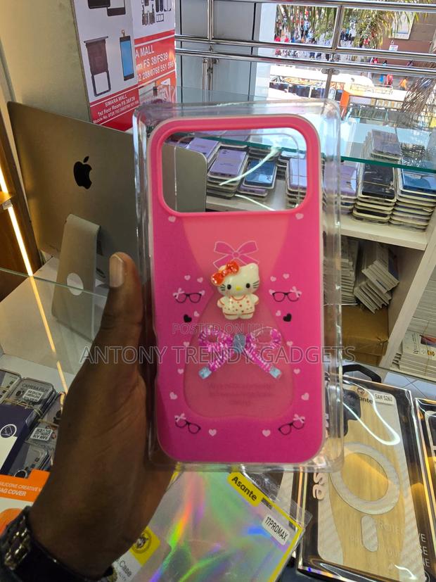 iPhone 17 Pro Max Cartoon Kitty Protective Back Cover - thumbnail 3