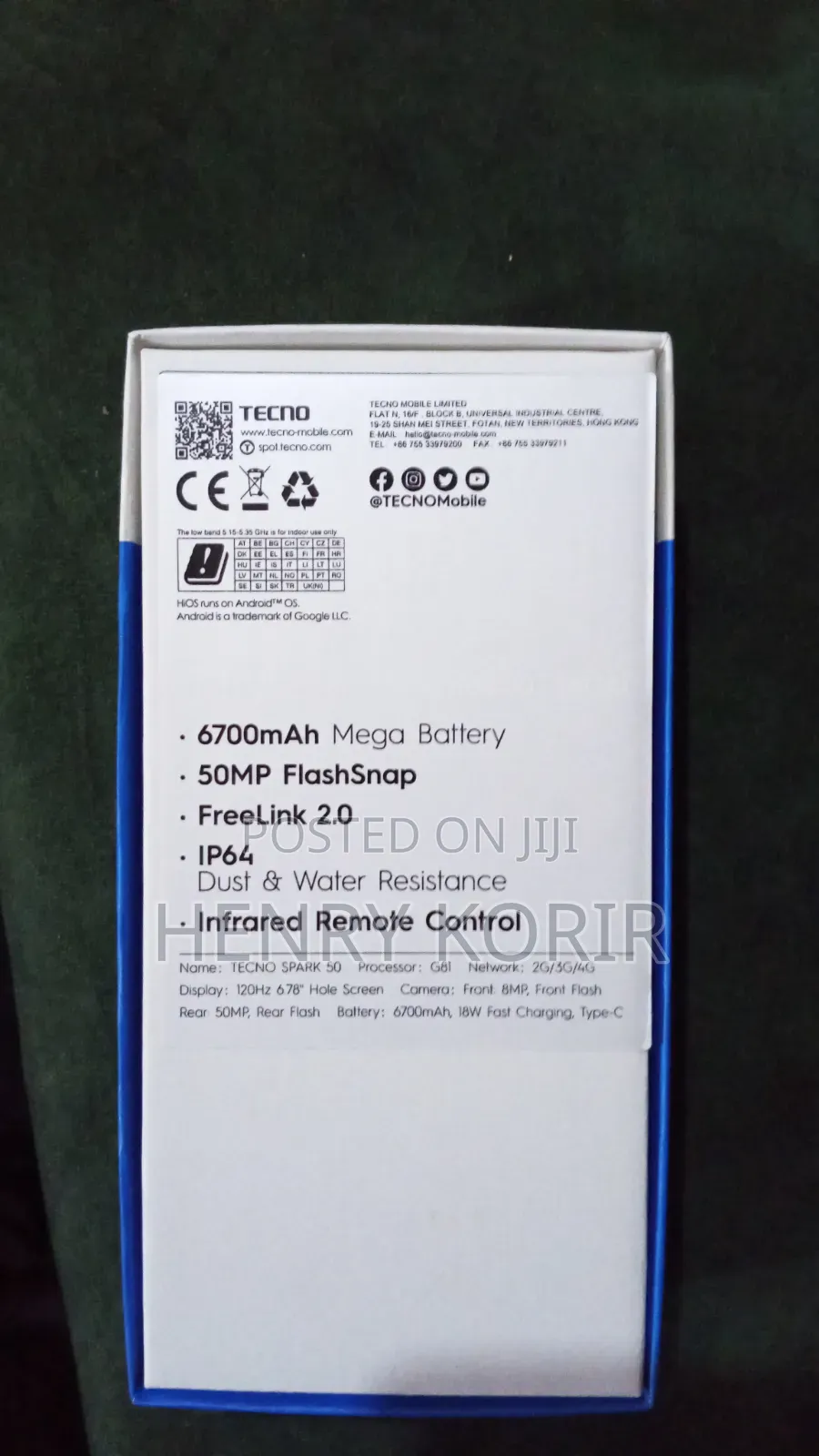 Tecno Spark 50 Standard New Black Color