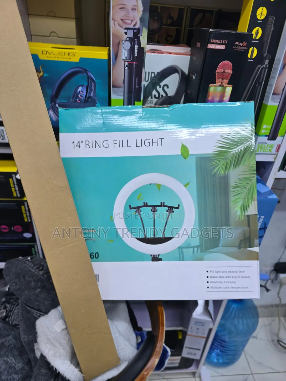 Qx360 14 Inch Led Ring Light With Tripod and Phone Holder