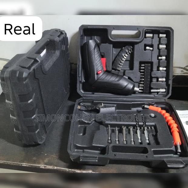 47pc Rechargeable Drill Screw Driver Tool Box Set - thumbnail 2