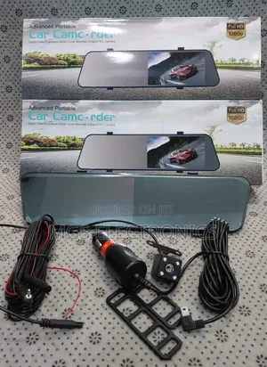 Full Hd 1080p Touch Screen Rearview Mirror Dash Cam – 2 Lens Dual