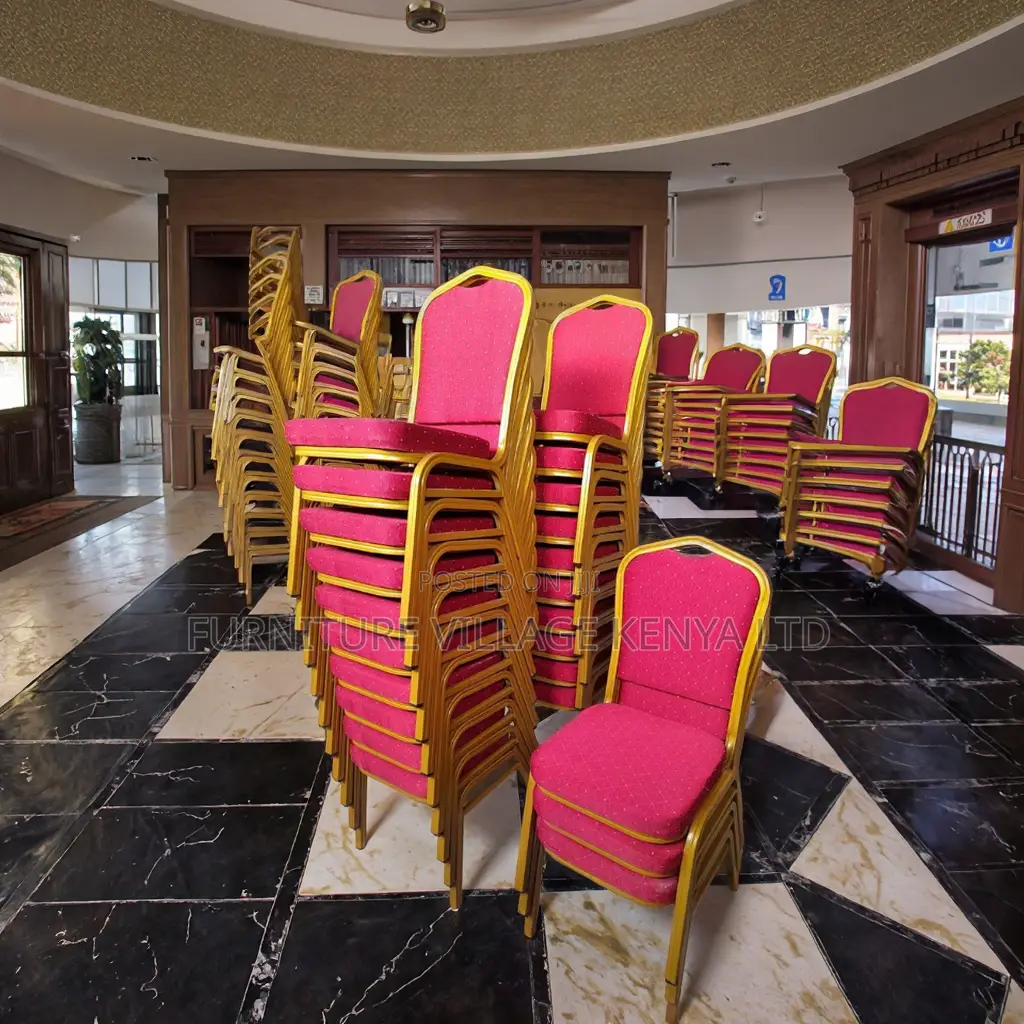 Red Fabric Wedding Event's Chair.