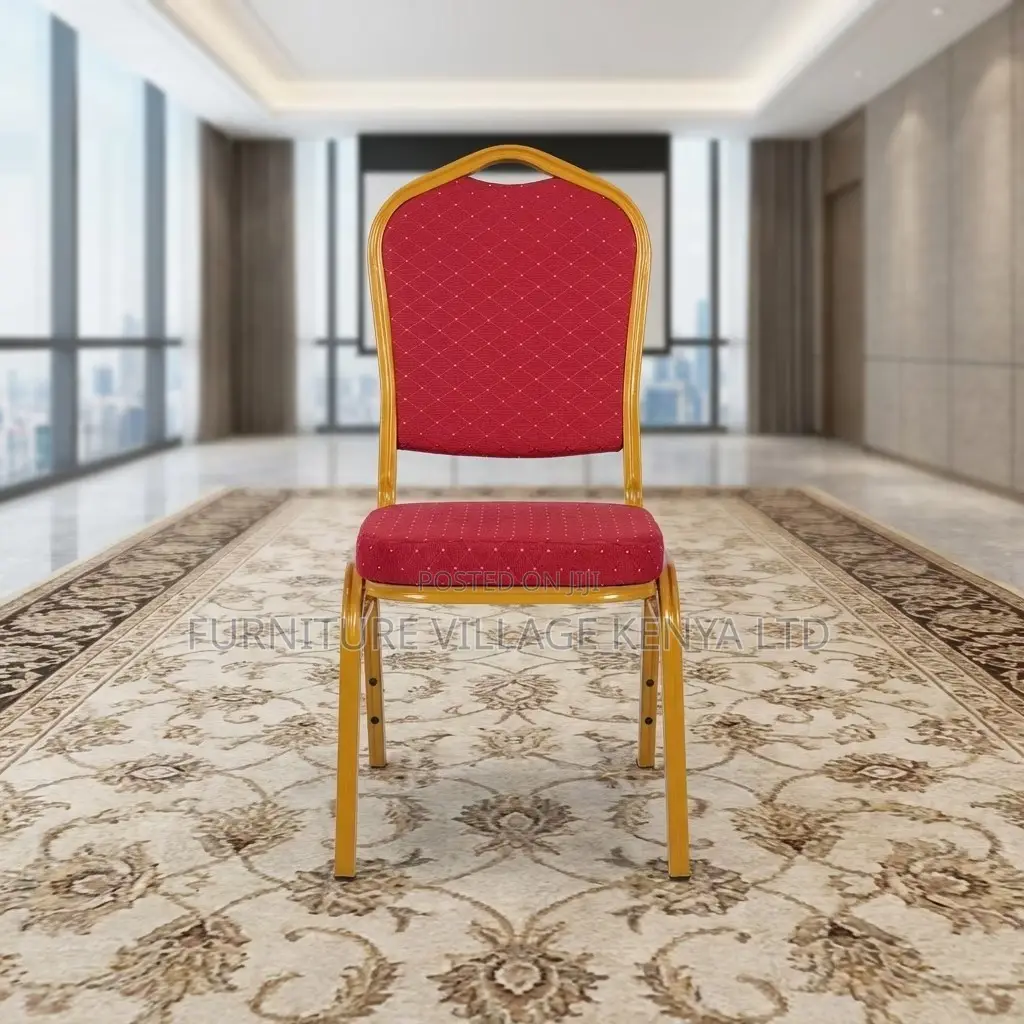 Red Fabric Wedding Event's Chair.