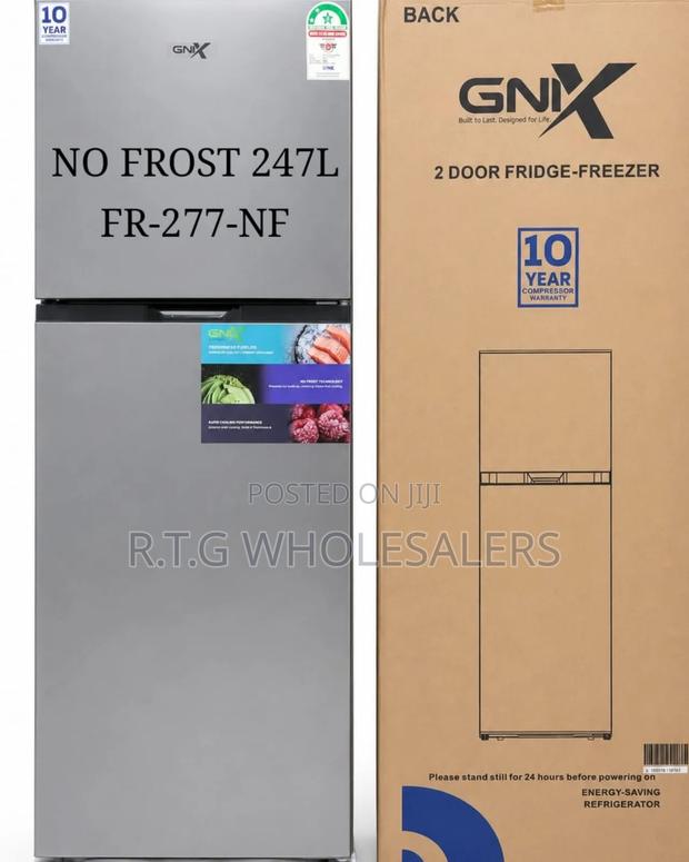 Gnix 247l Frost-Free Double Door Fridge With Freezer