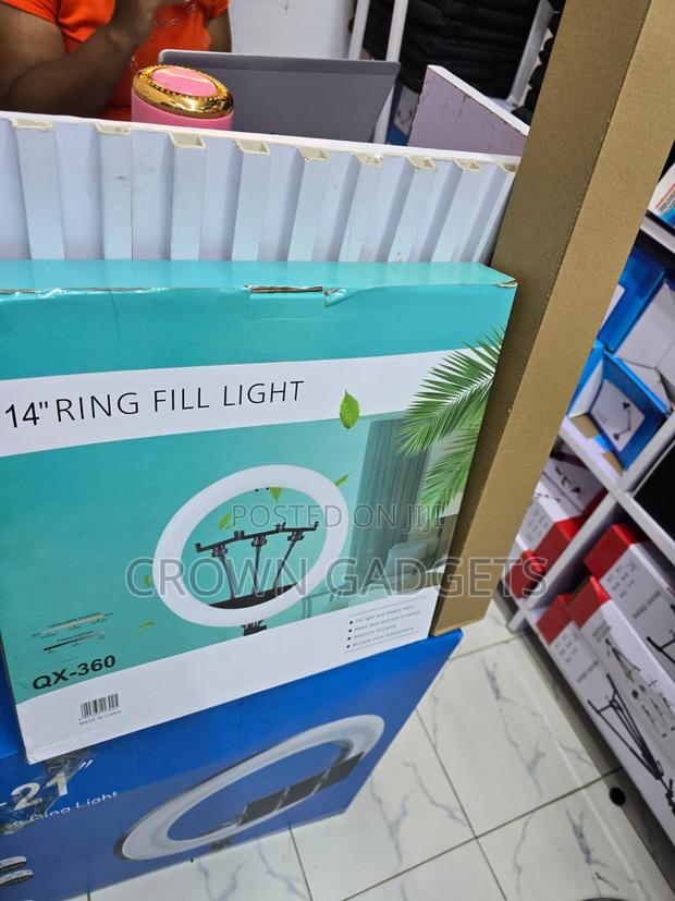 Qx360 14-Inch Led Ring Light Kit With Stand for Content Creators - thumbnail 3
