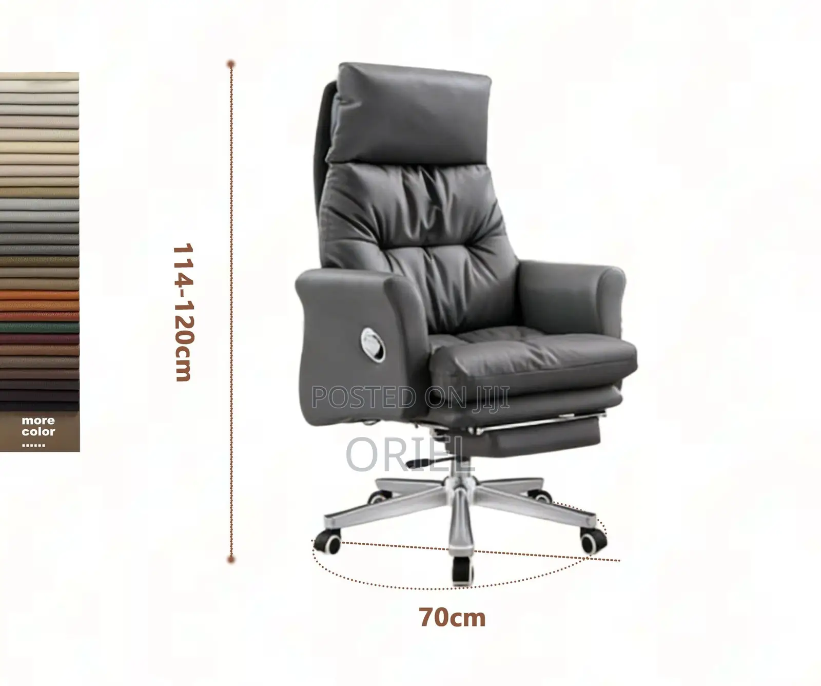 Office Chair : Black Leather Executive Office Chair