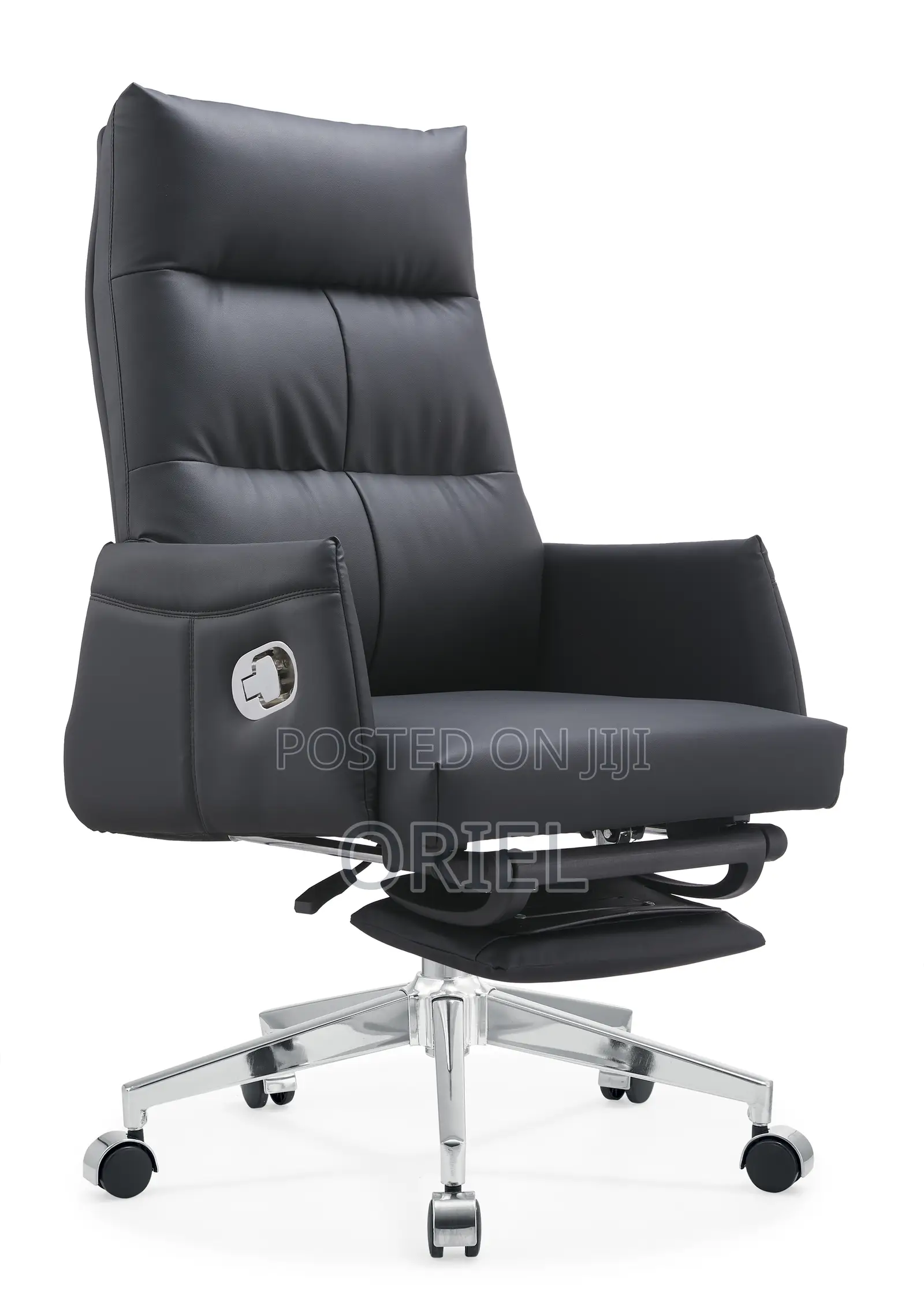 Office Chair : Black Leather Executive Office Chair