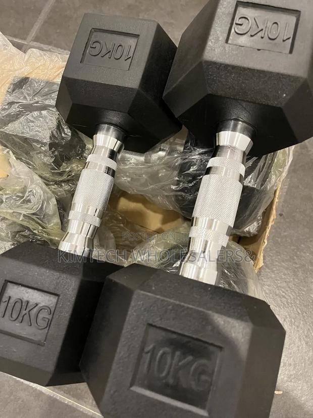 10kg Hexagonal Dumbbells