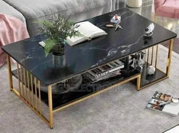 Executive Black Marble Coffee Table