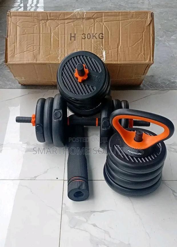 Dumbbells Set With Barbel and Kettle Bell 6in1-30kg