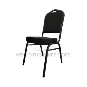 Office Chairs; Black Fabric Armless Office Visits Chairs