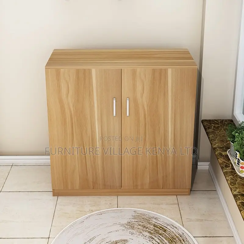 Simple Wooden 2-Door File Cabinet.