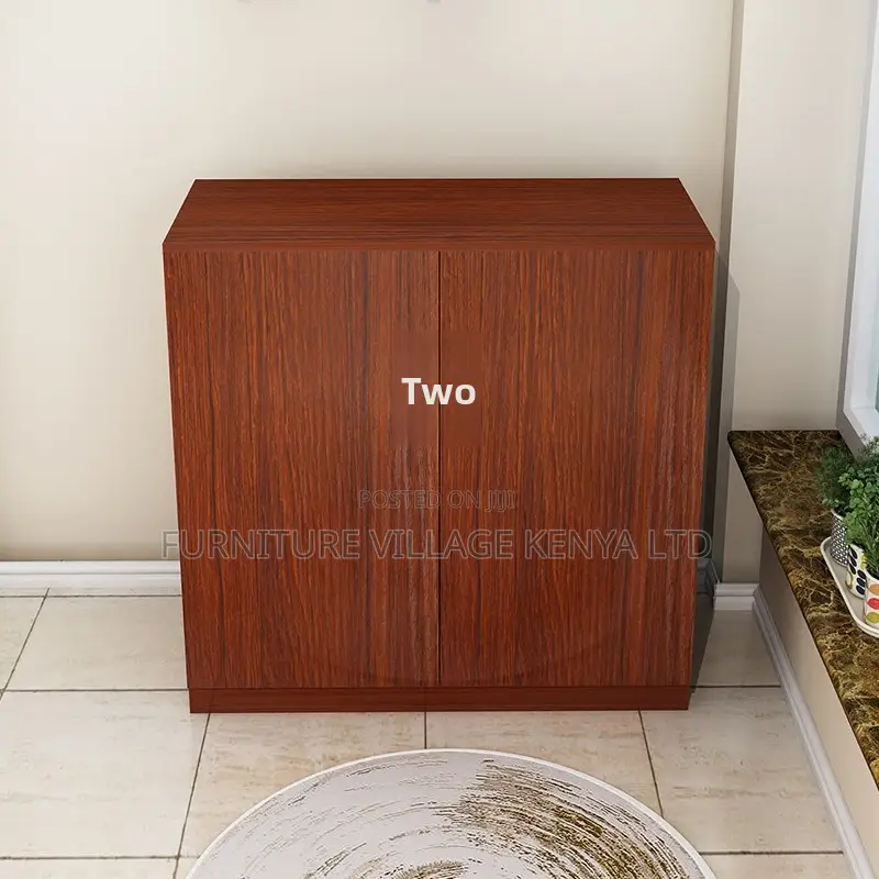 Simple Wooden 2-Door File Cabinet.