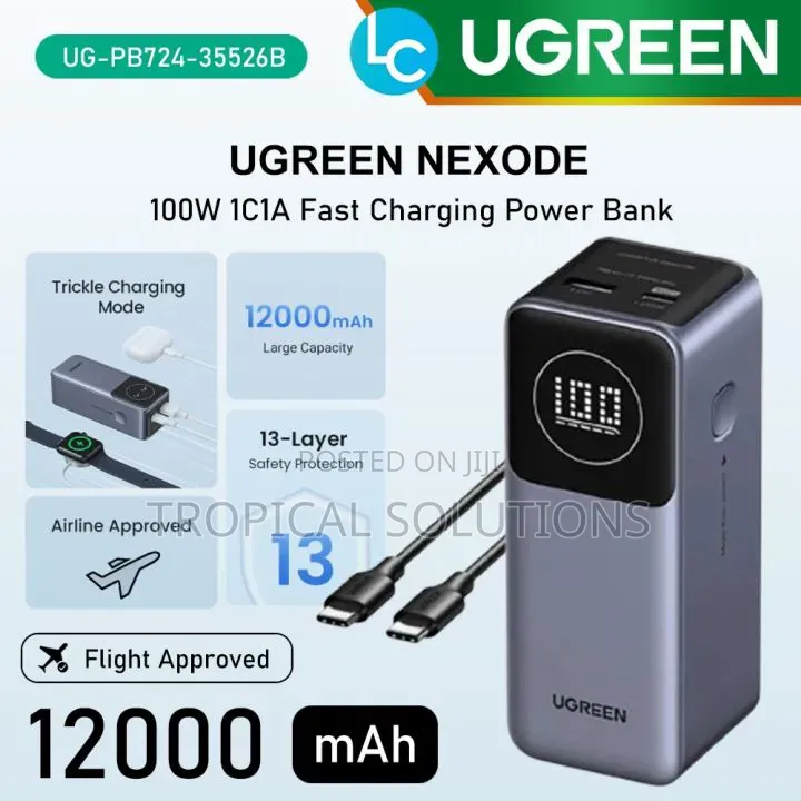 Ugreen 12000mah 100w Fast Charging Power Bank Pb-724 12000mah