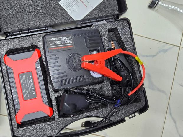 12v Car Jump Starter With Air Compressor Power Bank Kit - thumbnail 2