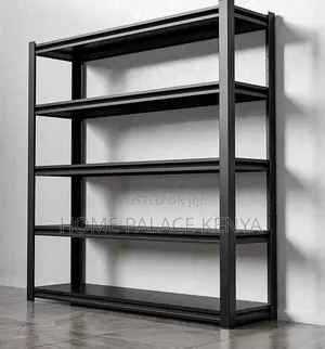 Steel Rack: Heavy-Duty 5-Tier Metal Display Rack