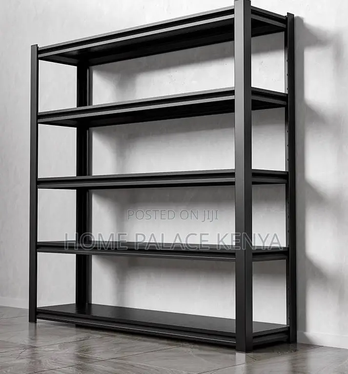 Steel Rack: Heavy-Duty 5-Tier Metal Display Rack