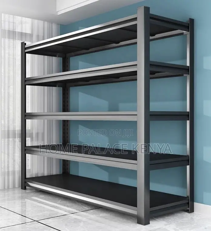 Steel Rack: Heavy-Duty 5-Tier Metal Display Rack