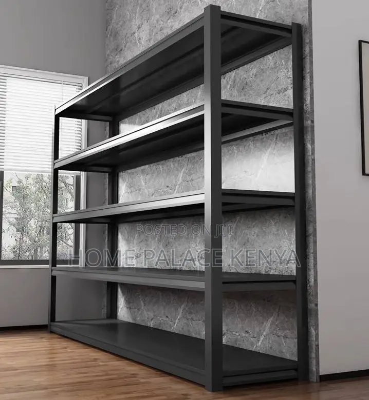 Steel Rack: Heavy-Duty 5-Tier Metal Display Rack