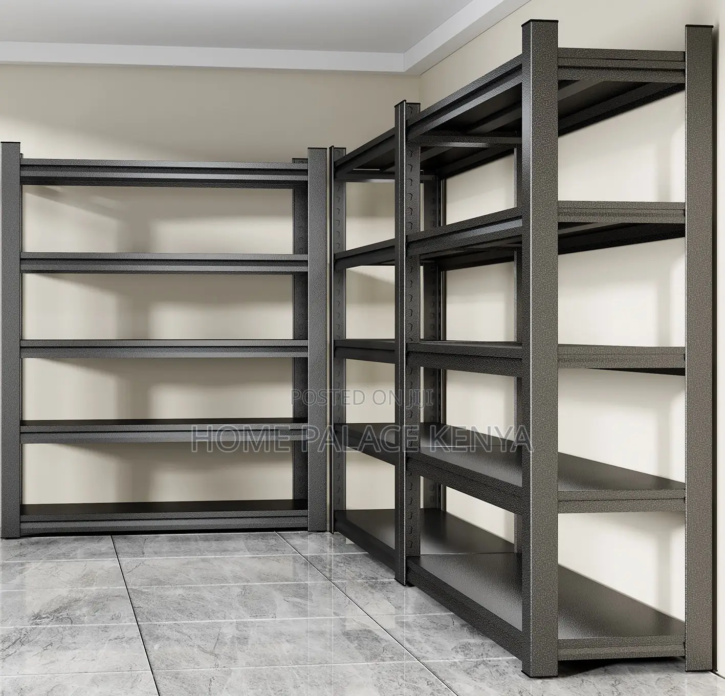 Steel Rack: Heavy-Duty 5-Tier Metal Display Rack