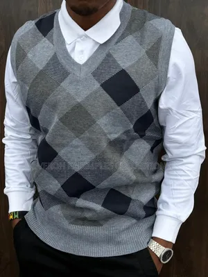 Men's Diamond Half Sweaters