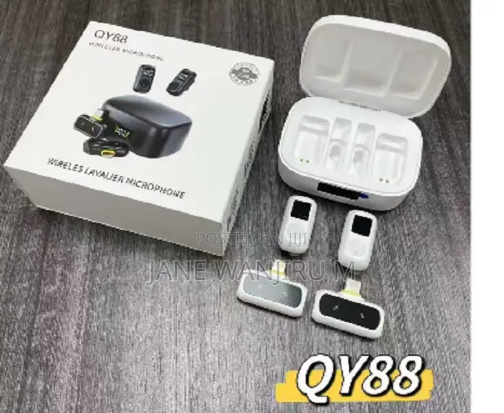 ~ Qy88 Wireless Mic Set With Charging Case