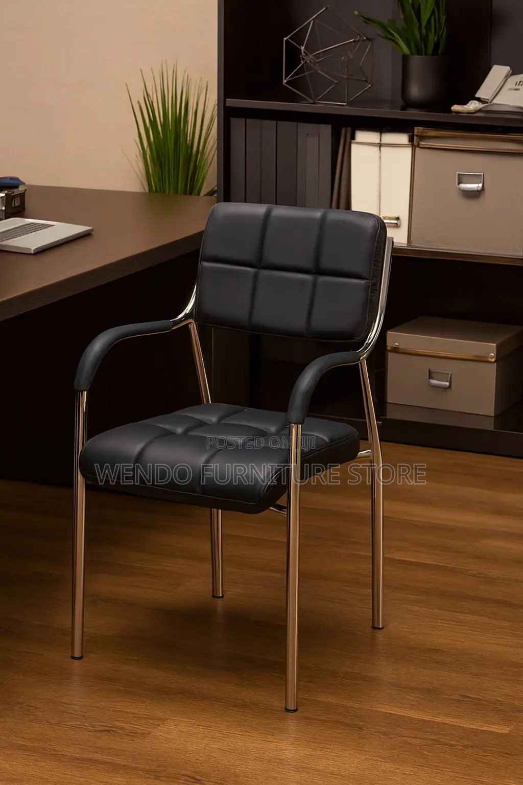 Office Chairs; Mid Backrest Leather Visitors Office Chairs
