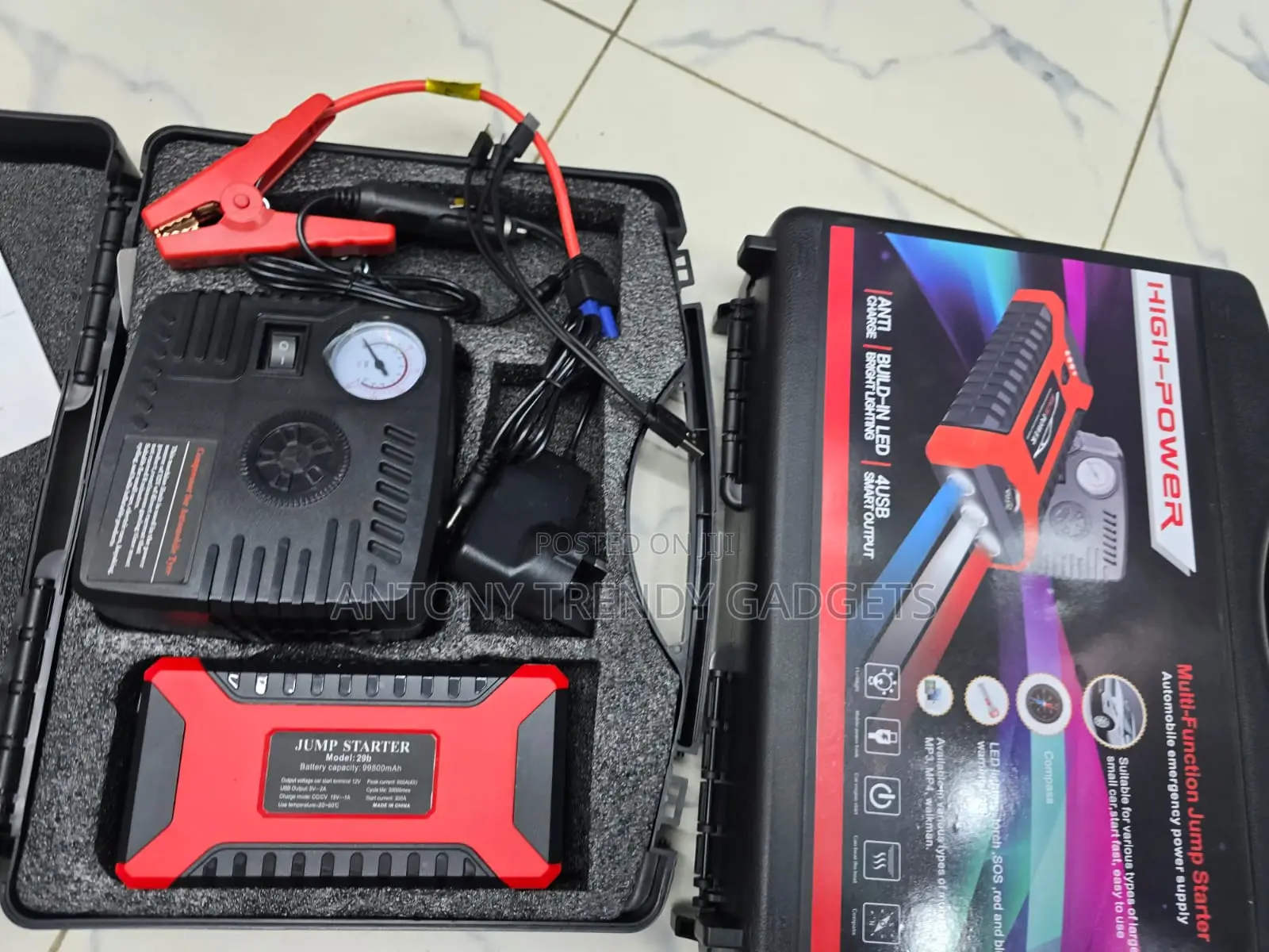 Multi-Purpose Vehicle Jump Starter With Carrying Case