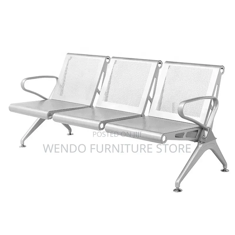 Office Bench; Three Seaters Metallic Bench