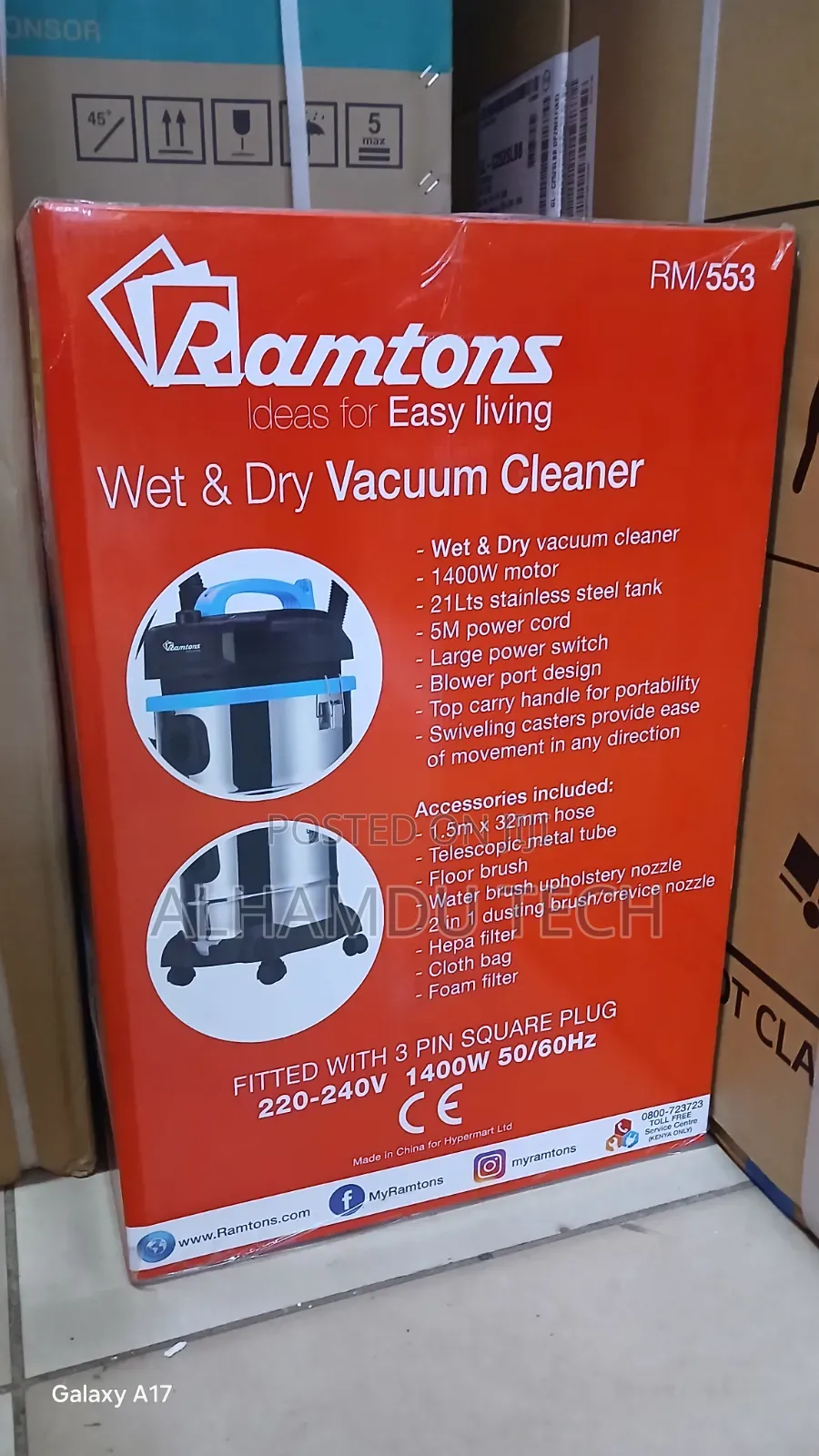 Ramtons 12-Liters Vacuum Cleaner