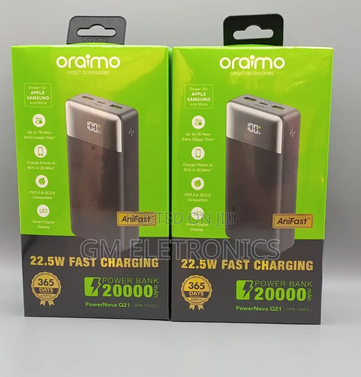 20000mah Super Fast 22.5w Power Bank for Samsung iPhone