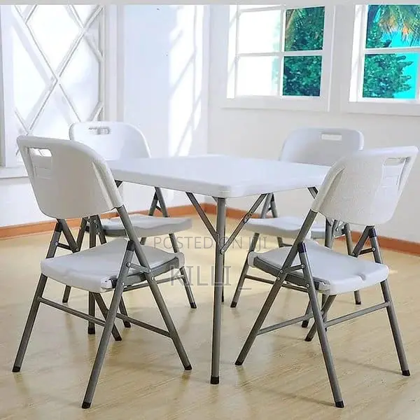 4 Chairs Foldable and One Table