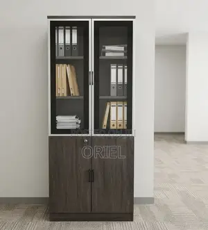 Office Cabinet : 2-Door Wooden Office Files Storage Cabinet