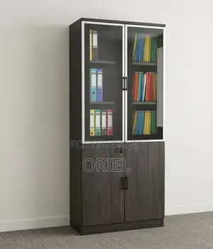 Office Cabinet : 2-Door Wooden Office Files Storage Cabinet