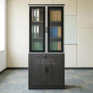 Office Cabinet : 2-Door Wooden Office Files Storage Cabinet