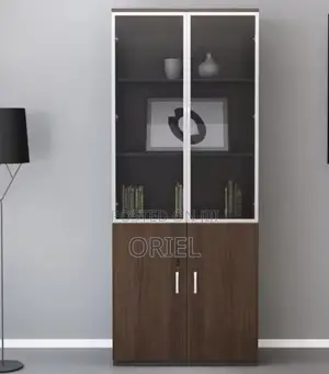 Office Cabinet : 2-Door Wooden Office Files Storage Cabinet