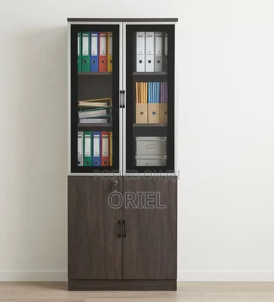 Office Cabinet : 2-Door Wooden Office Files Storage Cabinet